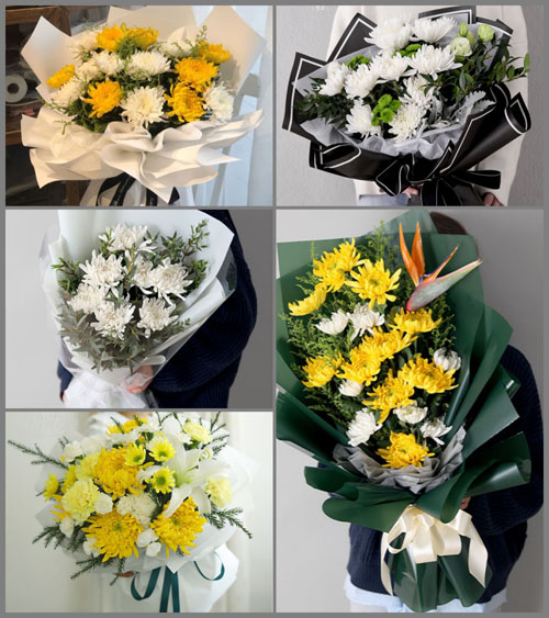 四川成都彭州市隆丰镇桂花林村白事花束代送